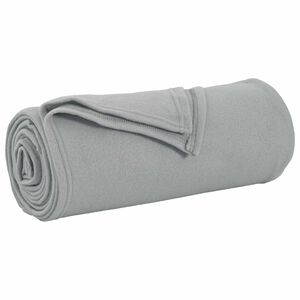 vidaXL Throw Blanket Grey 170 x 130 cm Fleece