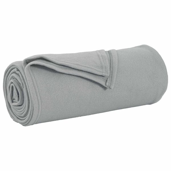 vidaXL Throw Blanket Grey 170 x 130 cm Fleece