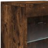 vidaXL Sideboard with LED Lights Smoked Oak 164x37x67 cm