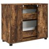 vidaXL Bathroom Cabinet with Drawer Smoked Oak 76.5 x 35 x 64 cm