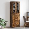 vidaXL Highboard FLORIN Smoked Oak 60 x 35 x 182 cm Engineered Wood