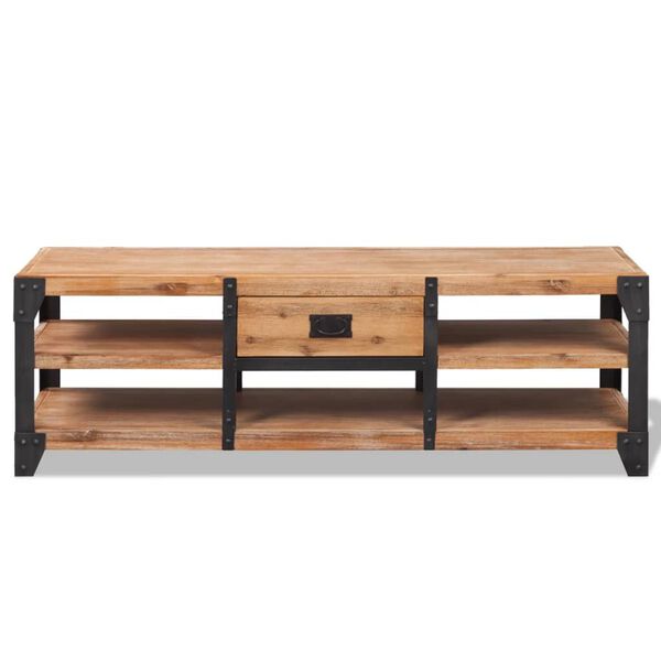 vidaXL TV Stand Solid Acacia Wood 140x40x45 cm