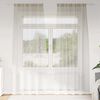 vidaXL Voile Curtain with Curtains 2 pcs Cream 245 x 140 cm Polyester