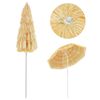 vidaXL Beach Parasol Natural 180 cm Hawaii Style