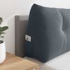 vidaXL Back Pillow Dark Grey 200 x 24 x 50 cm Velvet