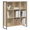 vidaXL Book Cabinet Sonoma 99.5 x 30 x 108.5 cm Engineered Wood