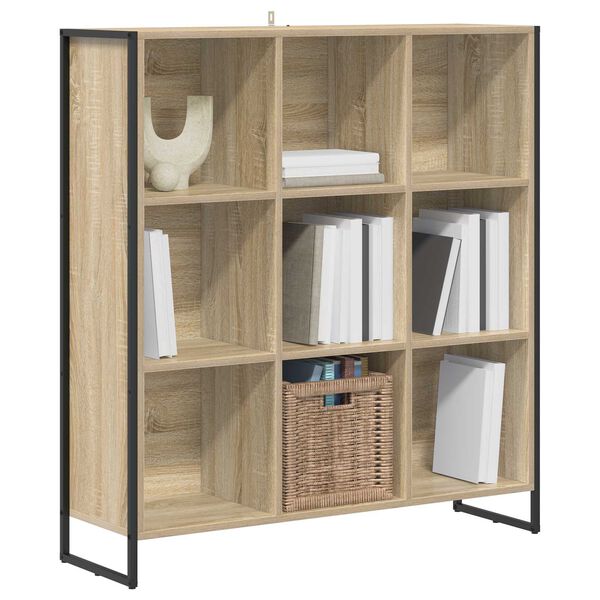 vidaXL Book Cabinet Sonoma 99.5 x 30 x 108.5 cm Engineered Wood
