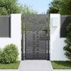 vidaXL Garden Gate with Lock Black 85 x 205 cm Powder-Coated Steel