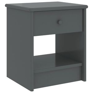 vidaXL Bedside Cabinet Dark Grey 35x30x40 cm Solid Pinewood
