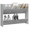 vidaXL Wall Shoe Cabinet Concrete Grey 80x18x60 cm Engineered Wood