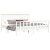 vidaXL Bed Frame without Mattress White 200x200 cm Solid Wood Pine