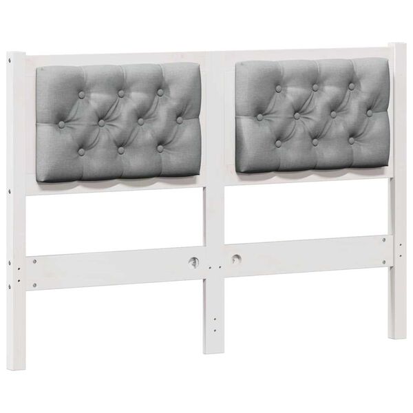 vidaXL Headboard Other White and light grey 135 cm Solid pine wood