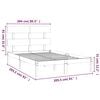 vidaXL Bed Frame without Mattress White 200x200 cm Solid Wood