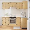 vidaXL Cabinet with Shelf SKI 8 pcs Honey Brown Solid Pine Wood