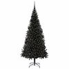 vidaXL Christmas Tree with 300 LEDs with Stand Black 210 cm PVC