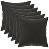 vidaXL Cushion with Pillow HEERLEN 6 pcs Black Polyester