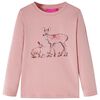 vidaXL Kids' T-shirt with Long Sleeves Pink 128