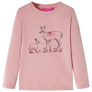 Kids' T-shirt with Long Sleeves Pink 128