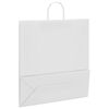 vidaXL Paper Bags 50 pcs with Handles White 45x17x48 cm