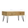 vidaXL Coffee Table with 2 Drawers Carving Brown 80x40x40.5 cm Wood