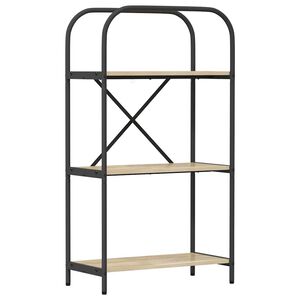 vidaXL Bookshelf 3-Tier 60 x 30 x 109 cm Engineered wood Sonoma Oak