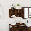 vidaXL Bathroom Wall Cabinet Smoked Oak 60x25x40 cm Engineered Wood
