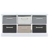 vidaXL Storage Bench 6 Drawers Wood