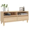 vidaXL TV Cabinet Sonoma Oak 100x34.5x44.5 cm Engineered Wood