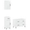 vidaXL 3 Piece Bathroom Cabinet Set HAARLEM High Gloss White