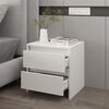 vidaXL Bedside Cabinet White 45x34.5x44.5 cm Engineered Wood