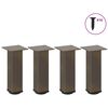 vidaXL Coffee Table Legs 4 pcs Natural Steel 30-32 cm Steel