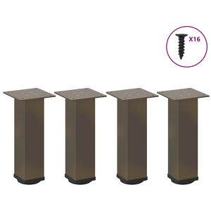 vidaXL Coffee Table Legs 4 pcs Natural Steel 30-32 cm Steel
