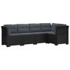 vidaXL 5-Seater Garden Sofa with Cushions Rattan Look PP Anthracite