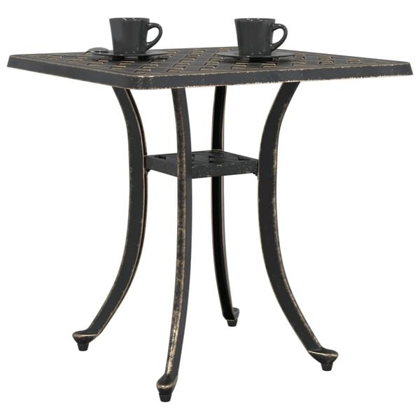 vidaXL Garden Table Bronze 53x53x53 cm Cast Aluminium