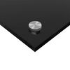 vidaXL Kitchen Backsplash Black 110 x 60 cm Tempered Glass