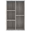 vidaXL Book Cabinet/Sideboard Grey Sonoma 50x25x80 cm Engineered Wood
