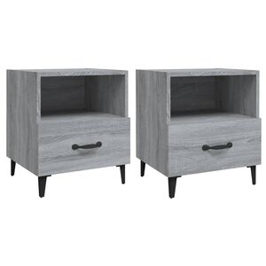 vidaXL Bedside Cabinets 2 pcs Grey Sonoma Engineered Wood