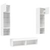 vidaXL 6 Piece TV Wall Units with LED White Engineered Wood