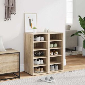 vidaXL Shoe cabinets 31.5 x 35 x 70 cm Sonoma Oak 5 compartments
