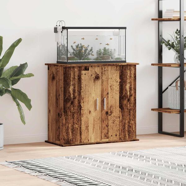vidaXL Aquarium Stand Old Wood 81x36x73 cm Engineered Wood