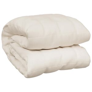 vidaXL Weighted Blanket Light Cream 220x235 cm King 15 kg Fabric