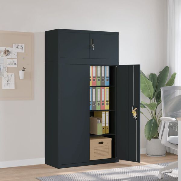 vidaXL File Cabinet Anthracite 90x40x180 cm Steel