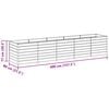 vidaXL Garden Raised Bed 400x80x77 cm Galvanized Steel Silver