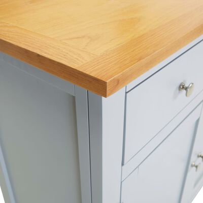 vidaXL Sideboard 110x33.5x70 cm Solid Oak Wood