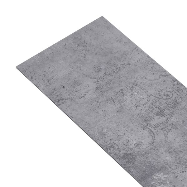 vidaXL Non Self-adhesive PVC Flooring Planks 4.46 m&sup2; 3 mm Cement Grey