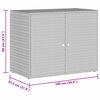vidaXL Garden Storage Cabinet Grey 100x55.5x80 cm Poly Rattan
