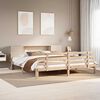 vidaXL Bookcase Bed without Mattress 180x200 cm Super King Solid Wood Pine