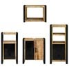 vidaXL Bathroom Furniture Set 4 pcs Brown and Black Solid Mango Wood