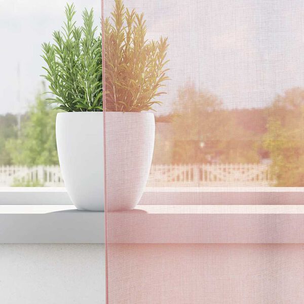 vidaXL Voile Curtains with Grommets 2 pcs Light Pink 140x260 cm