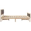 vidaXL Bed Frame with Headboard Taupe 120 x 190 cm Fabric